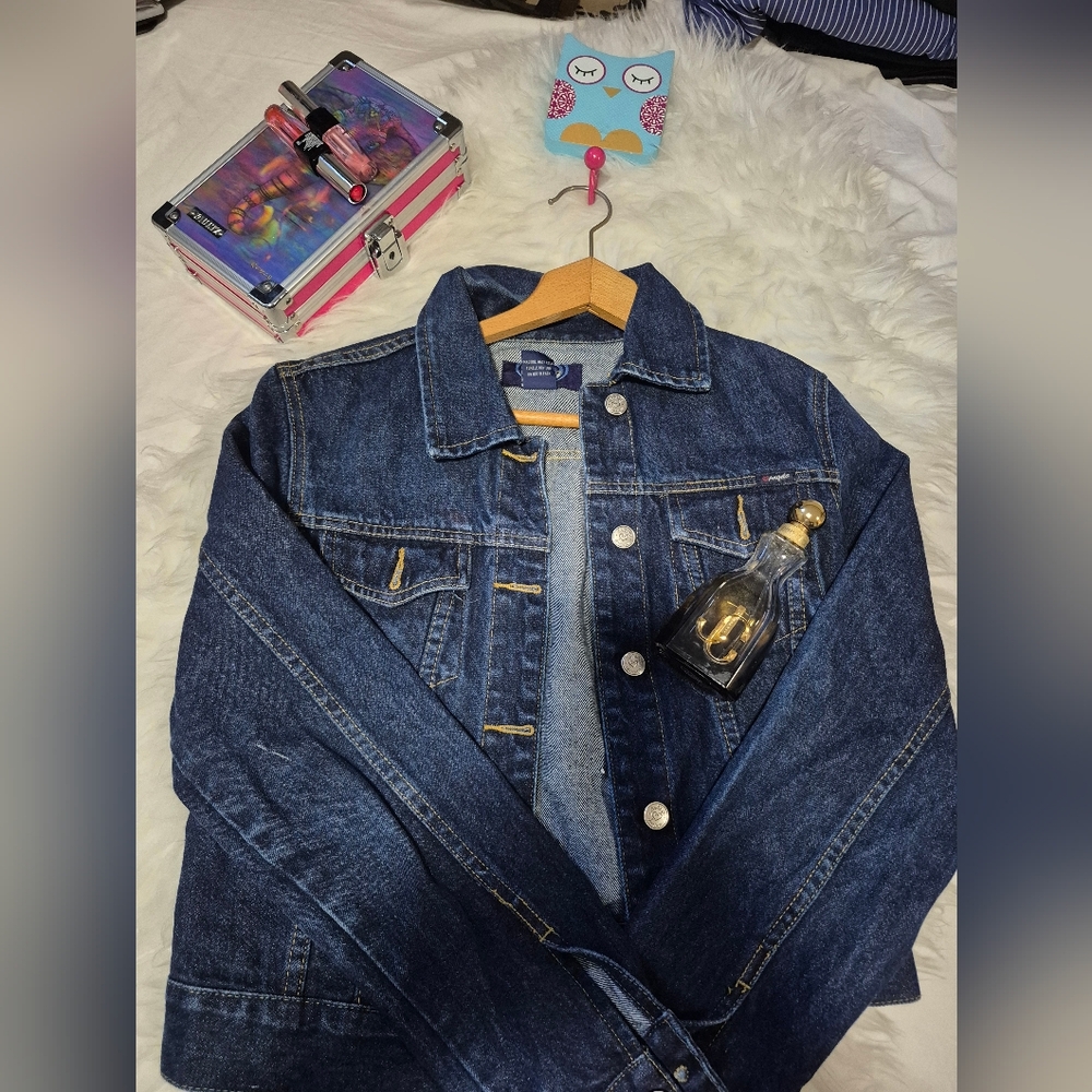 Angel ,Dark Blue Denim Jacket